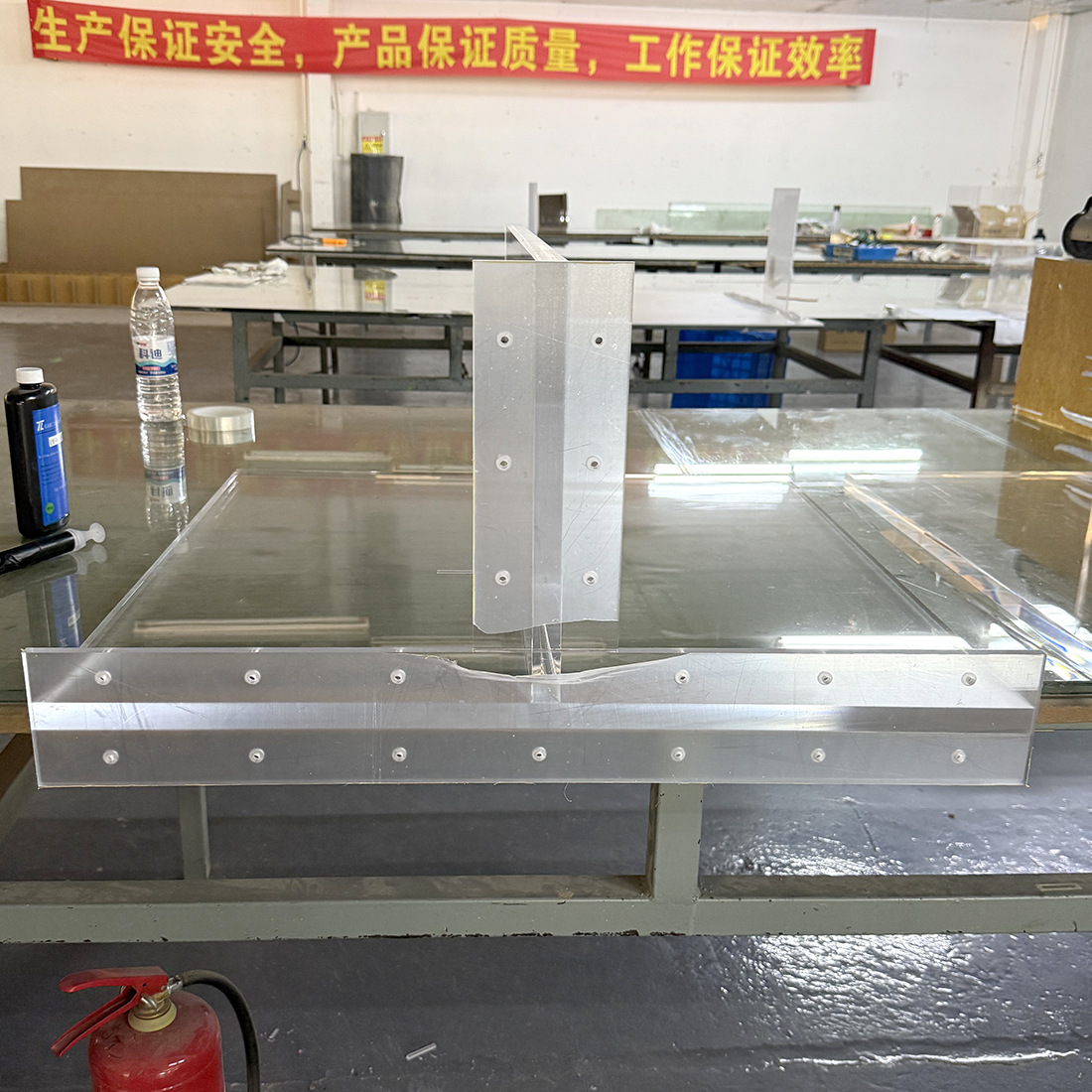 定制亚克力透明桌腿无缝粘接轻奢高透ins风亚克力桌脚加工厂 图片 2