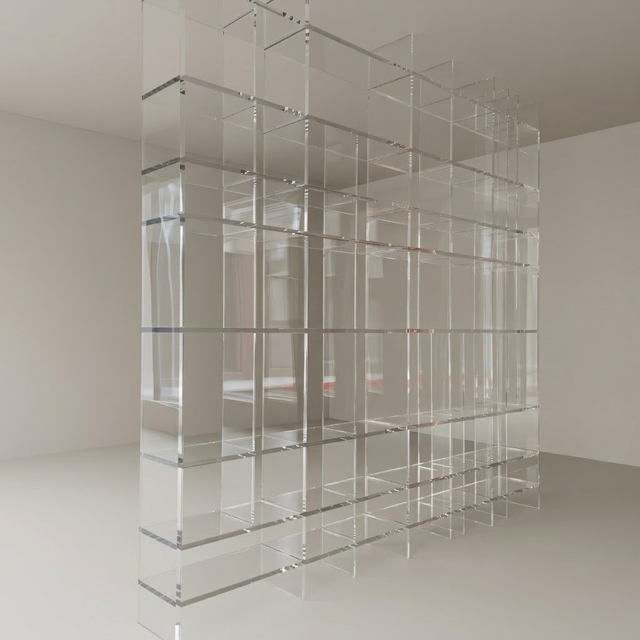 有机玻璃多宝格展示柜定制透明亚克力商务会所博古架亚克力展示架
