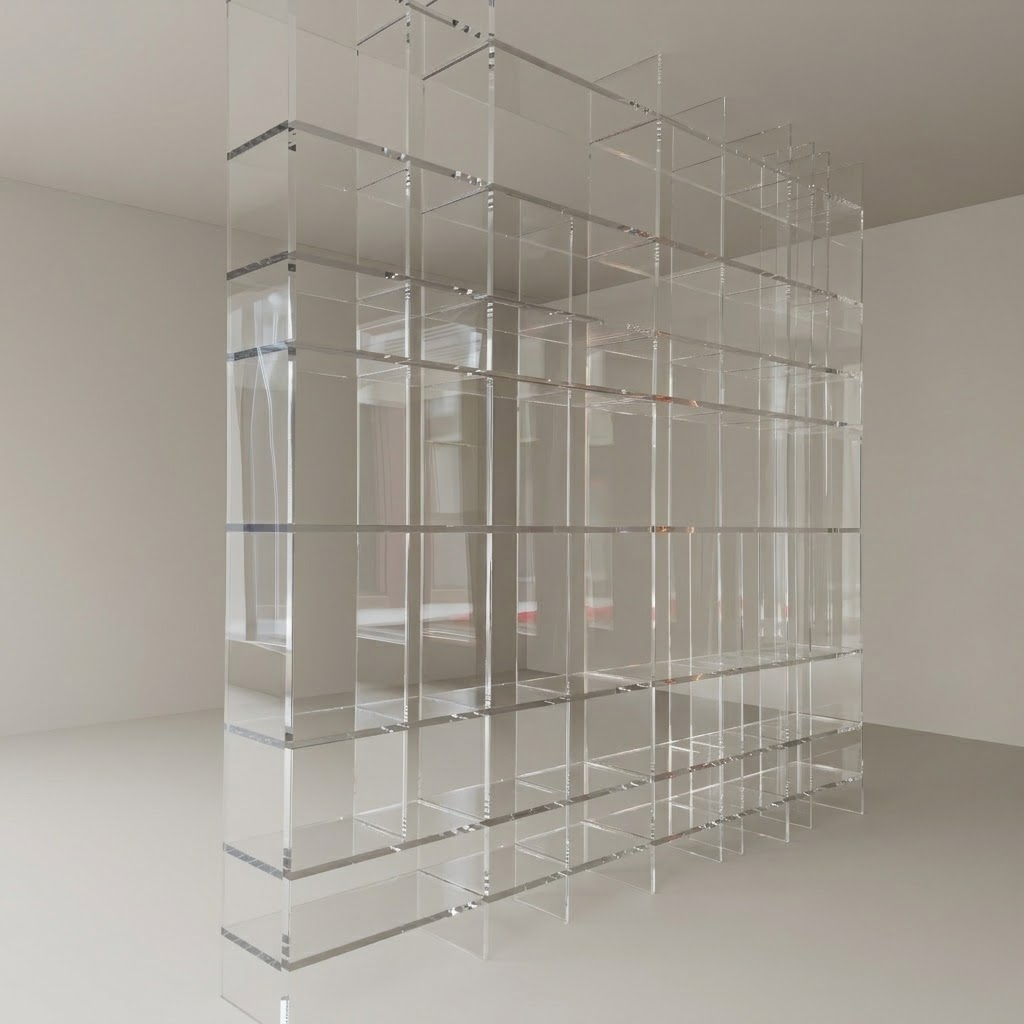 有机玻璃多宝格展示柜定制透明亚克力商务会所博古架亚克力展示架 图片 1