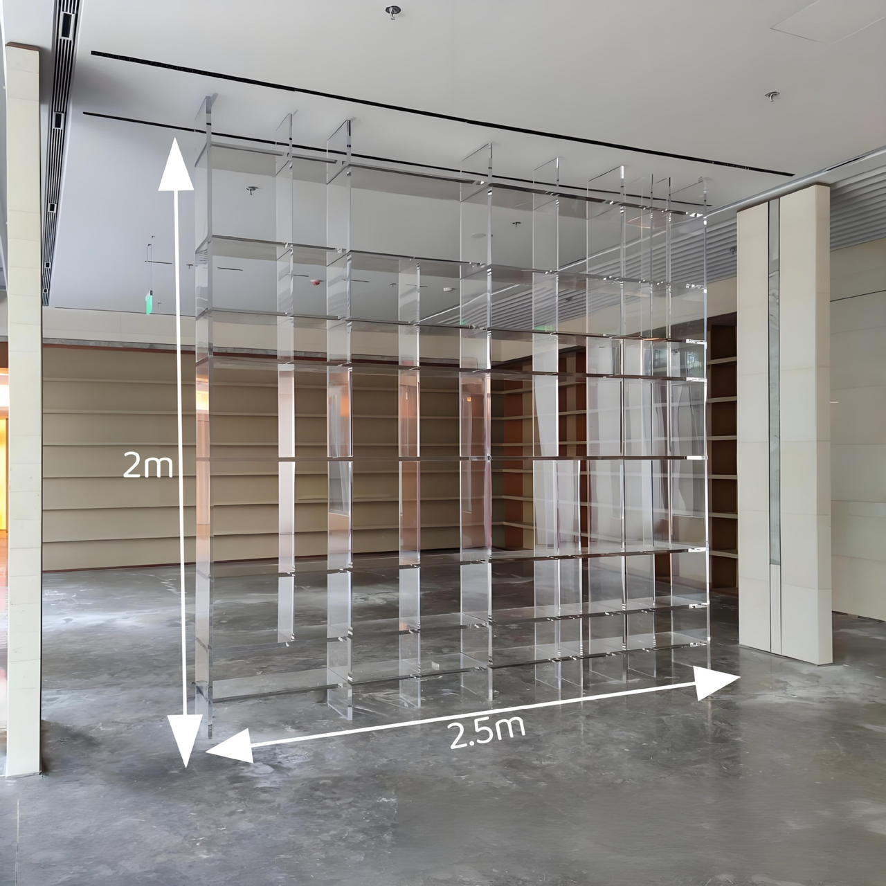 有机玻璃多宝格展示柜定制透明亚克力商务会所博古架亚克力展示架 图片 2