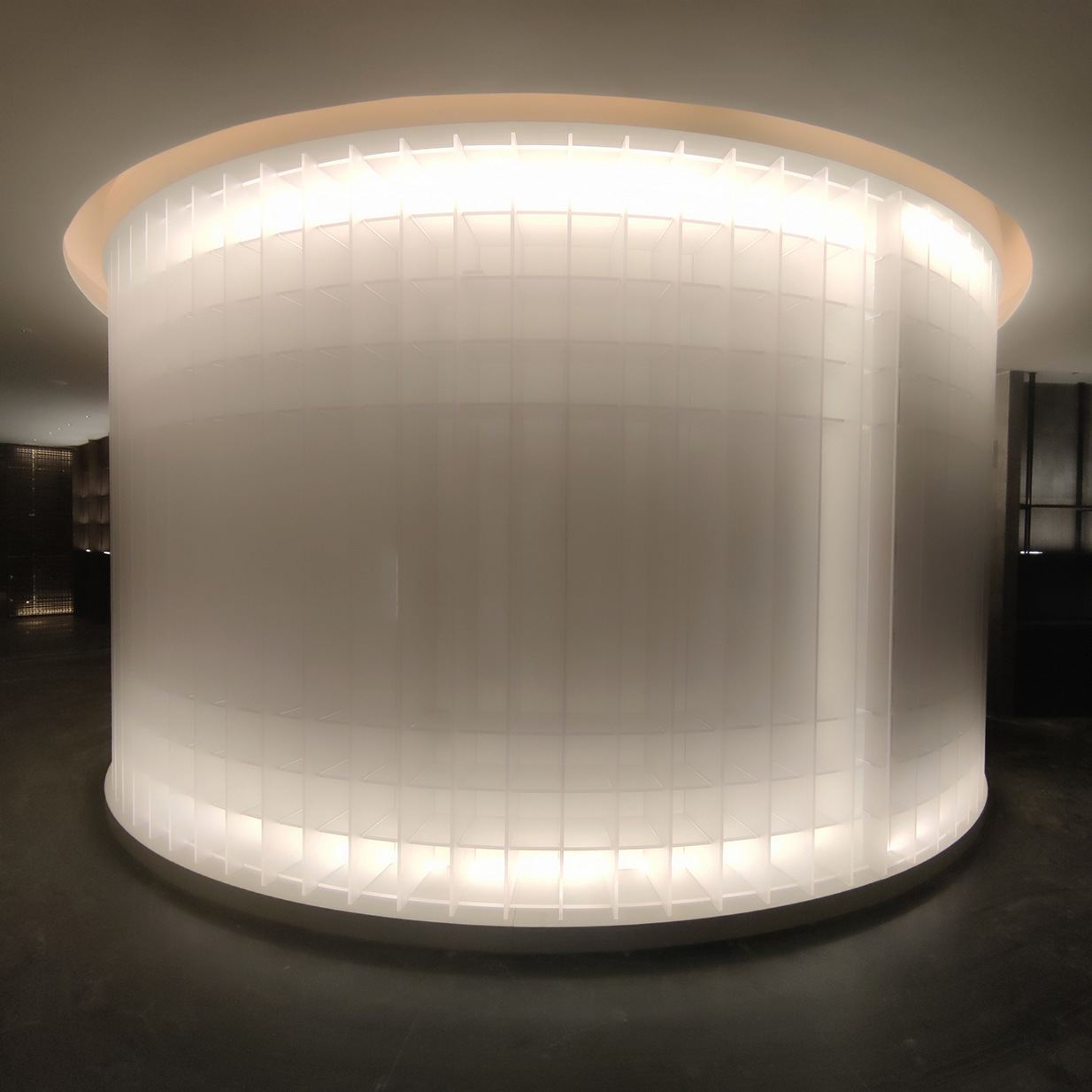 磨砂亚克力展柜酒店造景工程发光透明大型有机玻酒柜多宝阁 图片 4