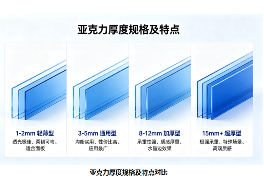 不同厚度亚克力如何挑选?实用指南