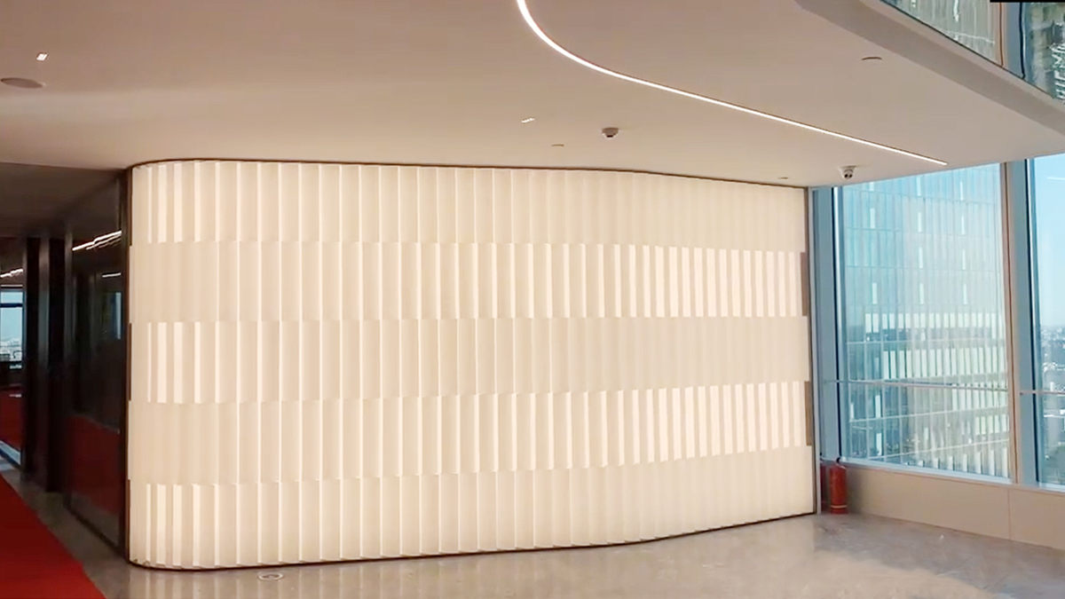 亚克力工程装饰正大中心磨砂背景墙 图片 1