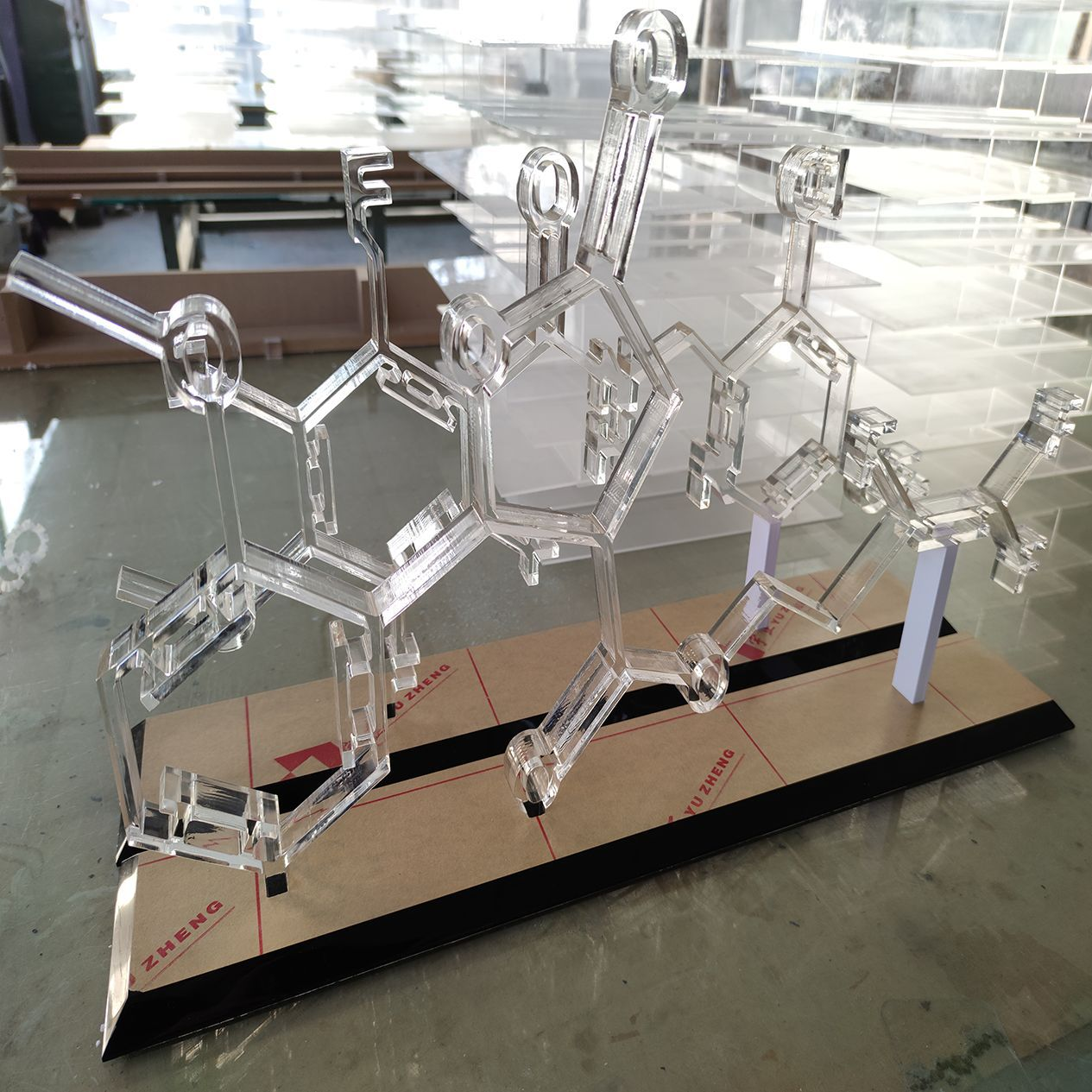来图定制亚克力工艺品透明DNA造型摆件 有机玻璃艺术品定做厂家 图片 1
