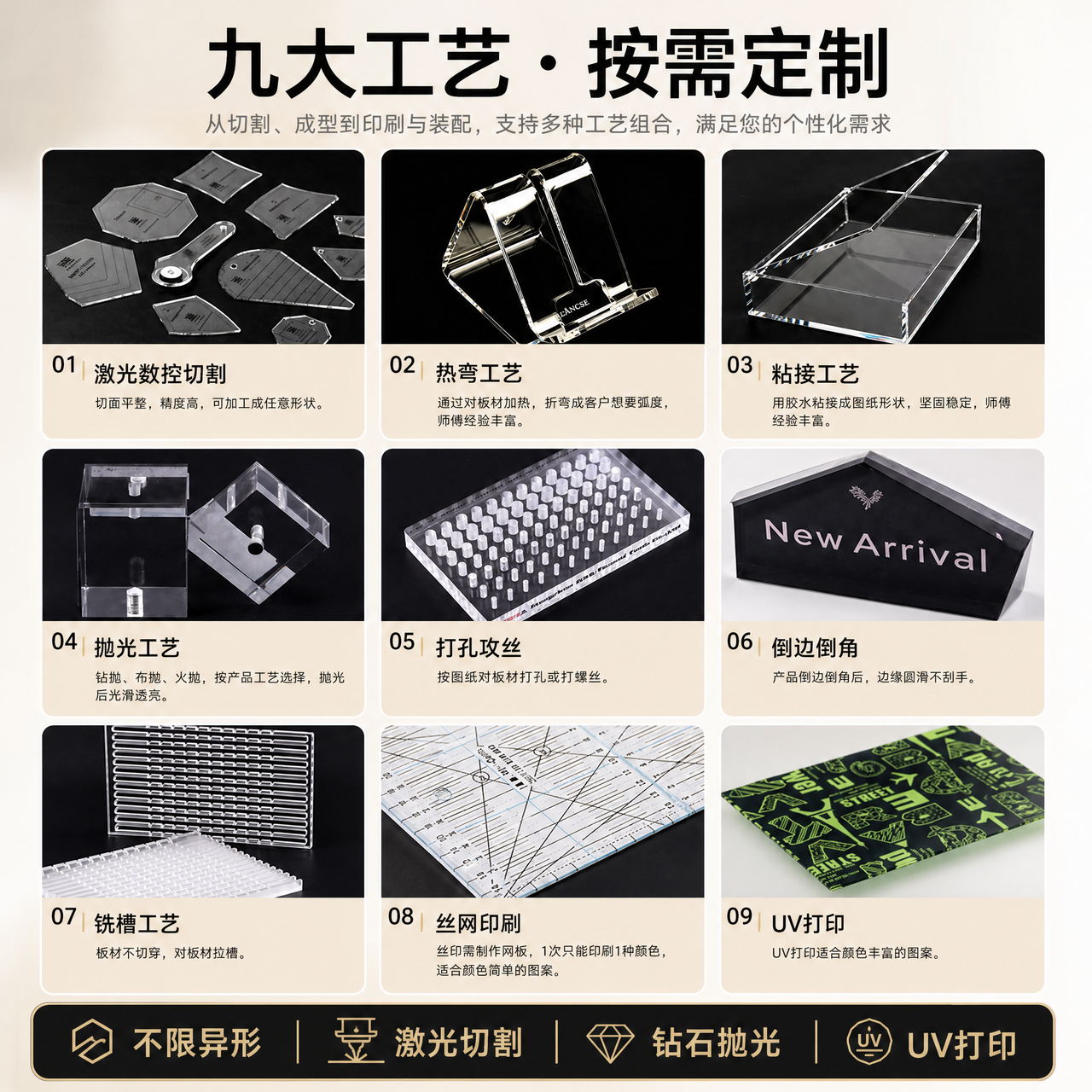 亚克力发光展柜定制茶色弧形多宝阁有机玻璃展示架陈列柜 图片 6