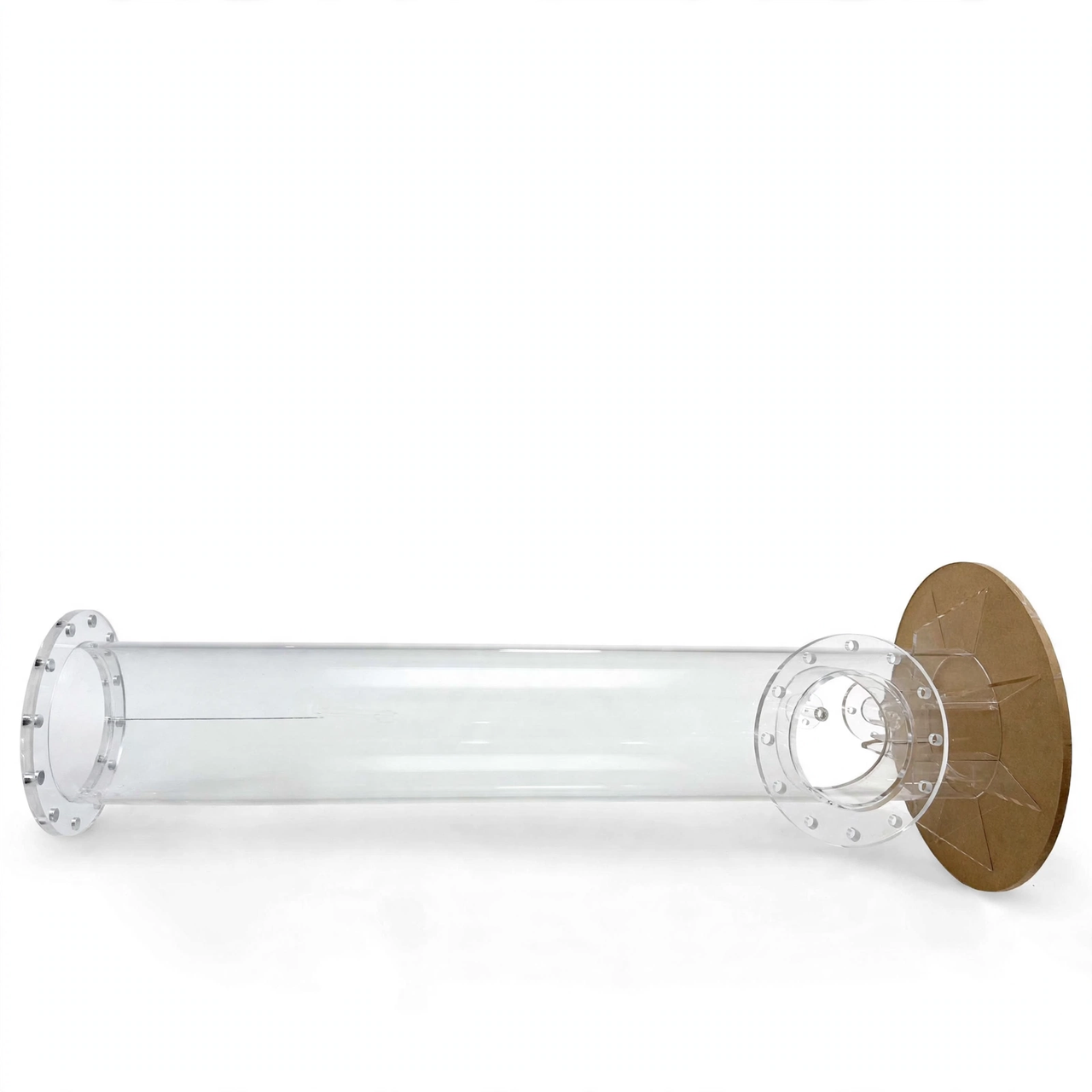 北京亚克力加工厂定制大型透明有机玻璃法兰直管耐压实验装置管件 图片 3